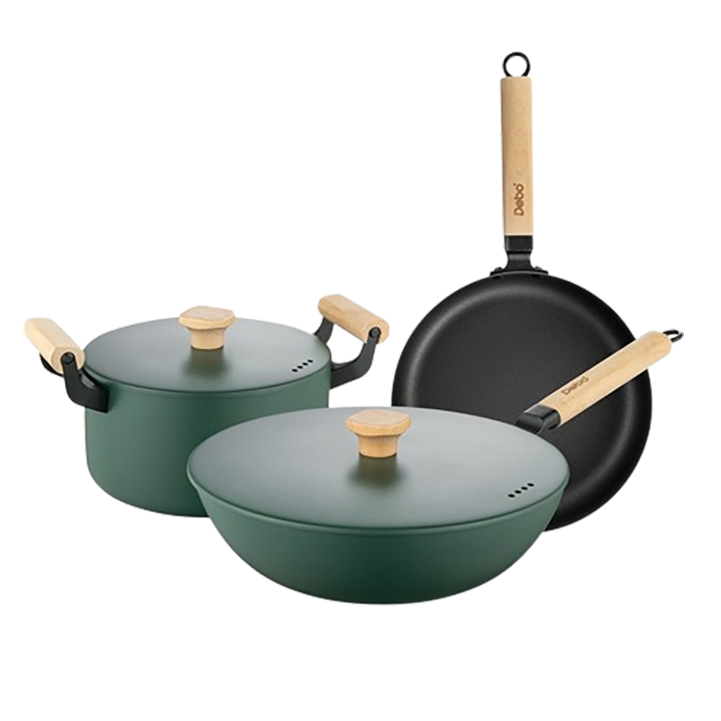 德铂 DEP-788 锅具套装 不粘炒锅汤锅煎锅三件(套)