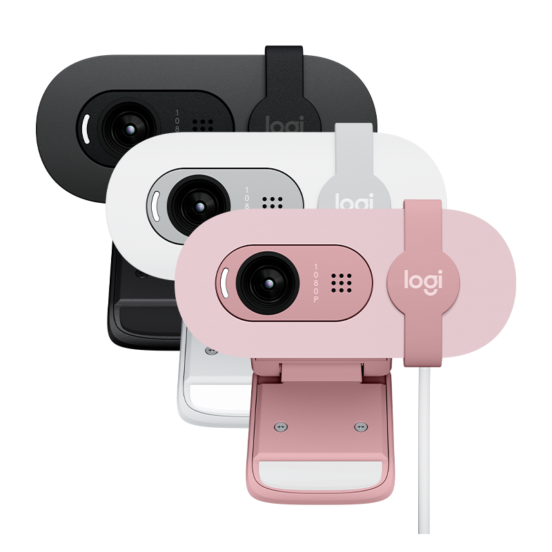 罗技Brio90全高清摄像头网课麦克风1080p笔记本电脑会议直播