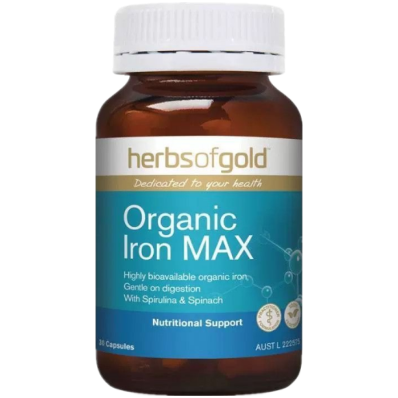 Herbsofgold和丽康有机铁孕妇补铁养颜新升级铁片贫血30粒澳洲原装进口