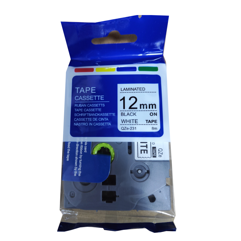 国产兄弟12mm白底黑字标签带