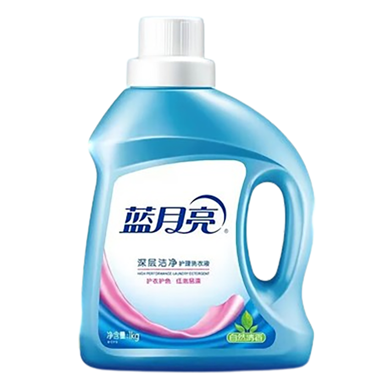 蓝月亮深层洁净护理洗衣液亮白增艳自然清香1kg瓶装(随机发货)