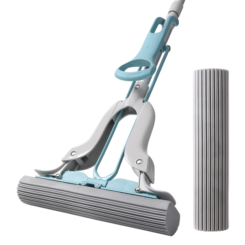 美丽雅海绵吸水拖把家用胶棉对折式一拖净挤水卫生间干湿两用拖把