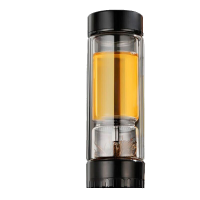 茶马仕茶水分离玻璃杯男士泡茶杯旋转过滤双层耐热水杯团购定制礼品杯子