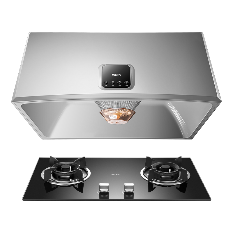老板名气(MQ)1300A+B311A烟灶套装(天然气)16m³大吸力小尺寸一级能效中式油烟机4.1kW双眼灶燃气灶套装