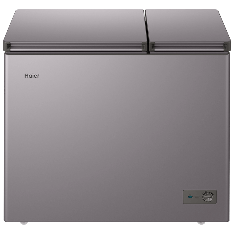 海尔(Haier)双温冰柜冷柜商用冷冻冷藏双门双箱大冷柜大容量家用卧式冰柜雪糕柜215升除霜FCD-215GHXPC1