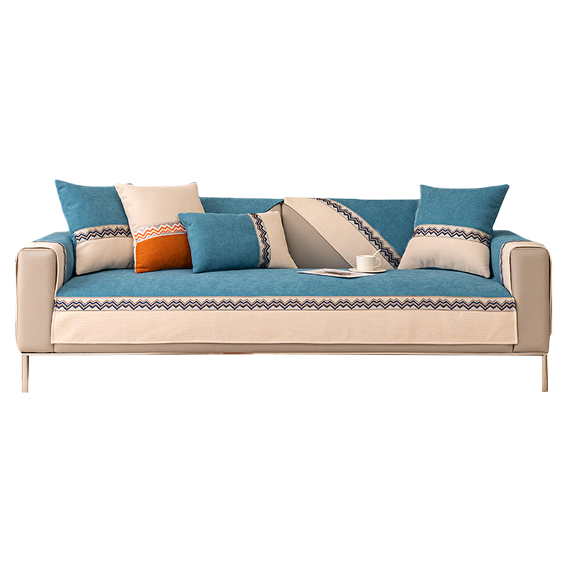 幸福派 四季沙发垫套装防滑沙发坐垫子123组合春夏季雪尼尔沙发垫布艺简约北欧风夏天沙发套罩巾沙发贵妃支持定制飘窗垫