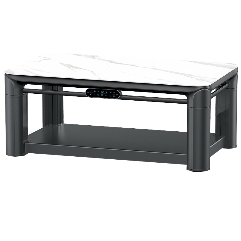 焱魔方商超同款V8灰1.5米无炉语音双升降烤火桌长方形电暖桌取暖桌烤火炉电暖炉茶几电烤桌电茶几烤火茶几取暖炉长方形餐桌