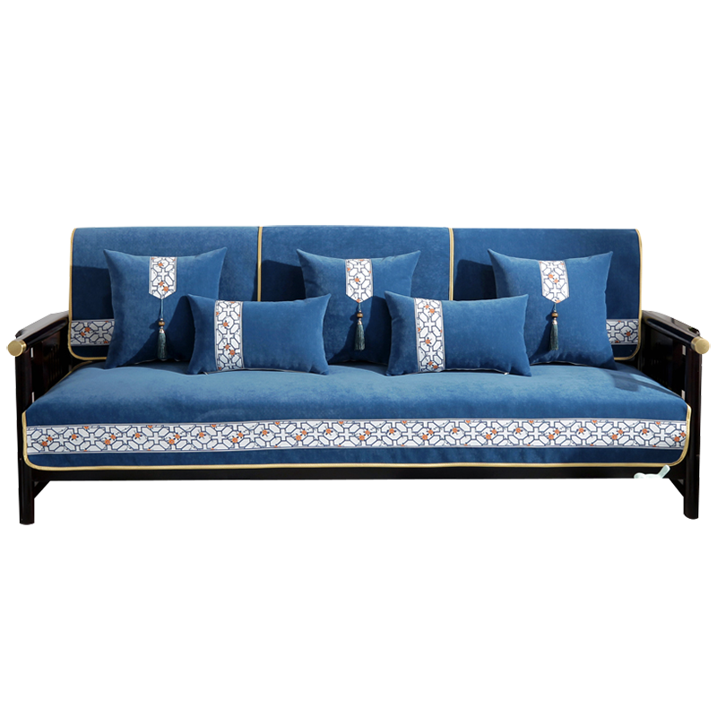 添福运 轻奢雪尼尔沙发垫新款2024四季通用高级感防滑皮沙发套罩子盖布巾