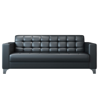 质凡办公沙发茶几组合现代商务接待小型沙发简约会客 沙发 1+1