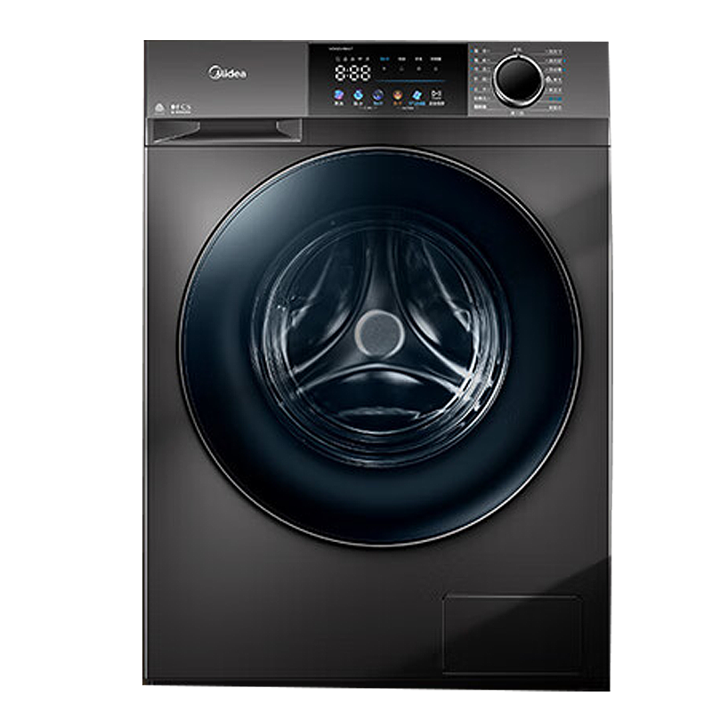 美的(Midea)滚筒洗衣机全自动洗烘一体10KG智能家电家用大容量消毒除菌洗快净科技羽绒云朵烘 MD100V58WT