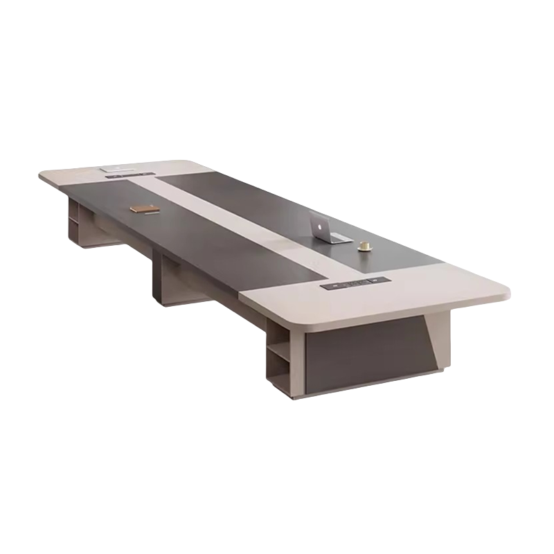 迅迈 5*1.5米+18把椅[升级加厚]大型会议桌长桌 简约现代洽谈桌 会议室办公家具员工培训桌