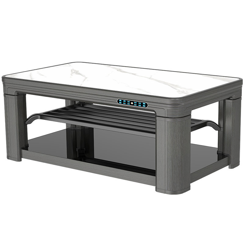 焱魔方2023新款1.38米U7语音升电暖桌长方形烤火桌电烤桌电暖炉电茶几取暖桌升降多功能烤火茶几烤火炉一体电炉电暖茶几