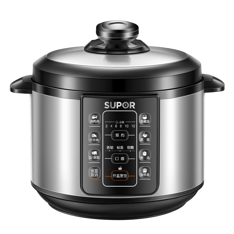 苏泊尔(SUPOR)电压力锅家用电饭煲5L大容量3-6人双胆彩琅内胆底盘加热保温预约功能智能电压力锅旗舰50YC906B