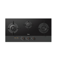 美的(Midea)燃气灶天然气 双灶具 家用三眼灶5.0kW猛火灶台嵌两用 左中双定时 易打理JZT-DQ3