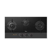 美的(Midea)燃气灶天然气 双灶具 家用三眼灶5.0kW猛火灶台嵌两用 左中双定时 易打理JZT-DQ3