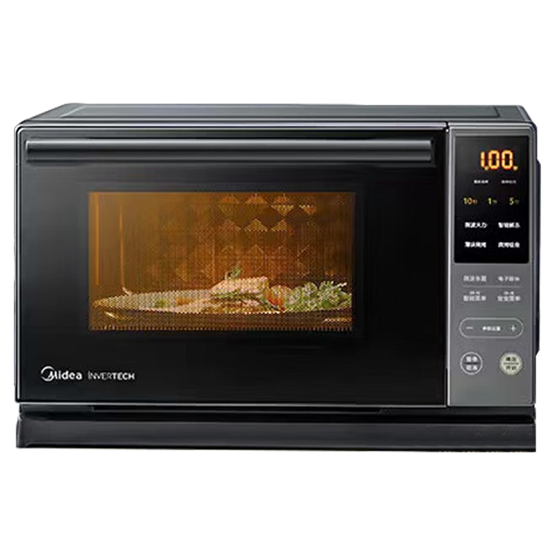 美的(Midea)微碳系列 下拉门微波炉 附烤箱功能 杀菌家用 800w变频 光波速热大容量PC20M5T