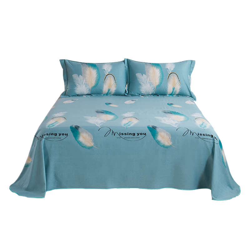 华人情思柔软亲肤1.8米床三件套 云端羽毛/套