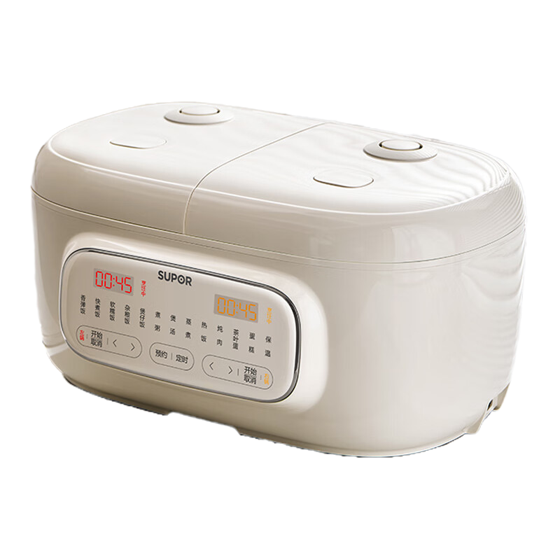 苏泊尔(SUPOR)电饭煲电饭锅家用多功能2.5L+2.5L双胆双控二合一煮饭煲汤煮饭煲煲汤锅 SF25TC0052