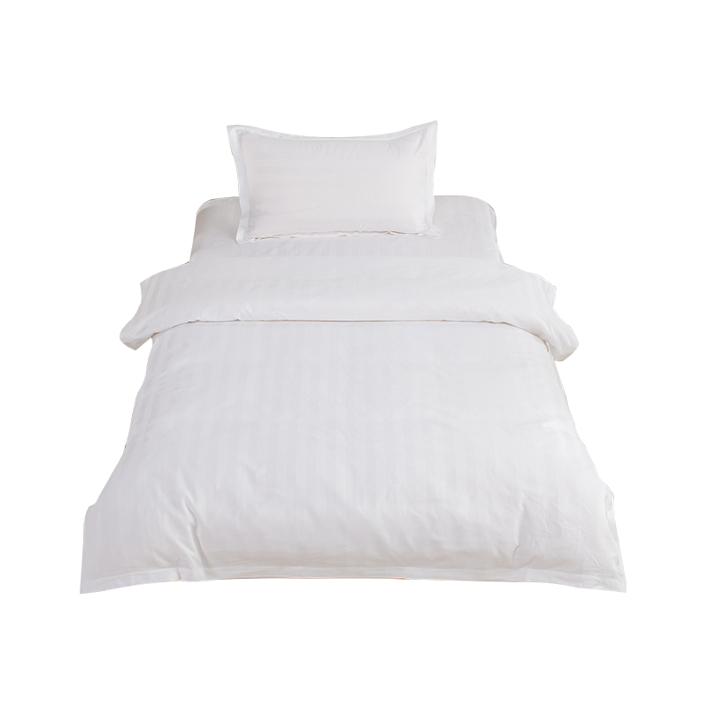 华人情思柔软亲肤1.2米床三件套 简约锻条-蓝/套