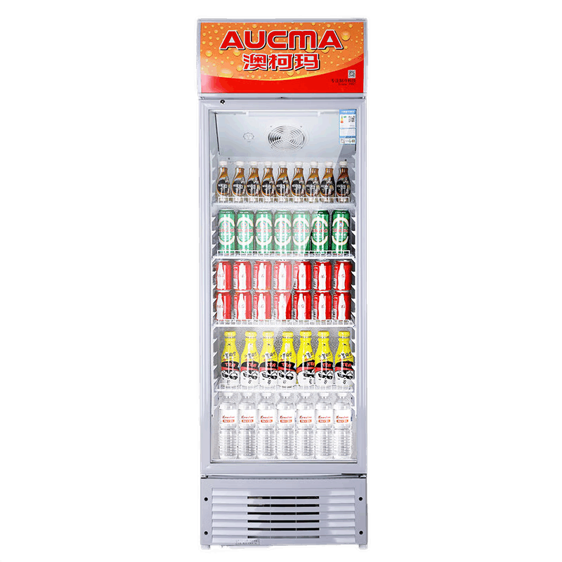 澳柯玛(AUCMA) 387升立式风直冷单门商用冷藏冰箱展示柜 超市饮料啤酒保鲜冷柜 冷饮茶叶陈列冰柜 SC-387NE