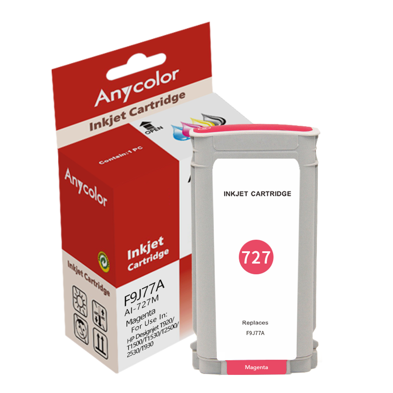 欣彩 727号墨盒 AI-727M 红色 F9J77A 适用惠普HP Designjet T920 T1500 T153
