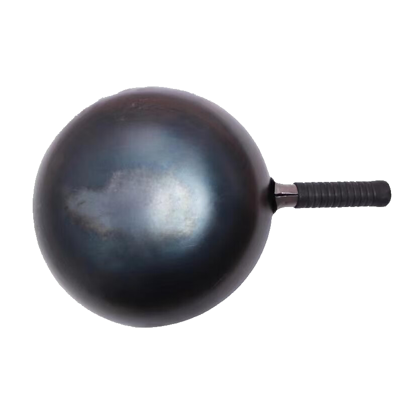 金卫德 正宗章丘炒锅铁锅免开锅不粘锅纯手工老式家用炒菜锅手打无涂层 锅把一体镜面蓝锅 32cm JWD-001