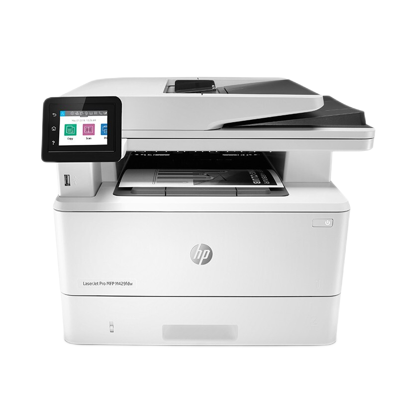 惠普HP LaserJet Pro MFP M429fdw 黑白激光一体机打印复印扫描自动双面无线手机家用学生办公惠普打印复印一体机自动双面打印一体机 套餐二
