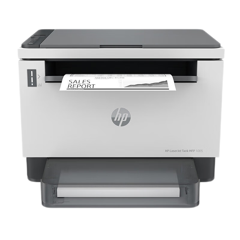 惠普(HP)LaserTank MFP 1005w 智能闪充黑白激光多功能一体机打印复印扫描无线WIFI网络家庭办公文档资料试卷打印机 惠普1005打印机满装5000页容量套餐2