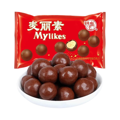 梁丰麦丽素12g*20包夹心巧克力儿童怀旧零食小吃糖果休闲食品散装批发(代可可脂)