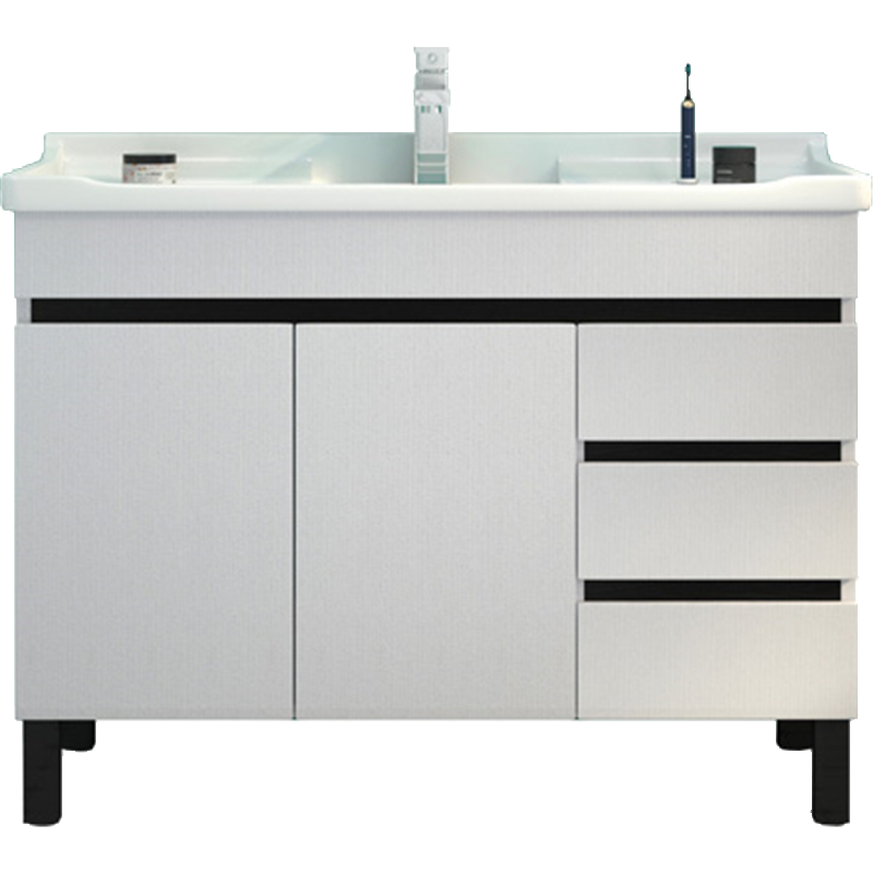 阿斯卡利木浴室柜组合落地式洗脸盆洗手池卫生间洗漱台简约镜柜智能