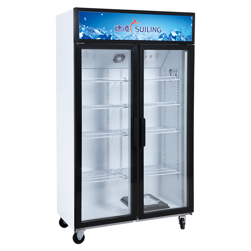 穗凌(SUILING)展示柜商用大冰柜 冷风循环立式冷藏玻璃门 冰柜对开门多门冷饮料柜保鲜冰箱 LG4-860M2F-E