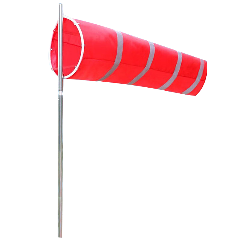 利时 耐用型风向袋半球型2.1米立杆+特厚尼龙布1.5米反光