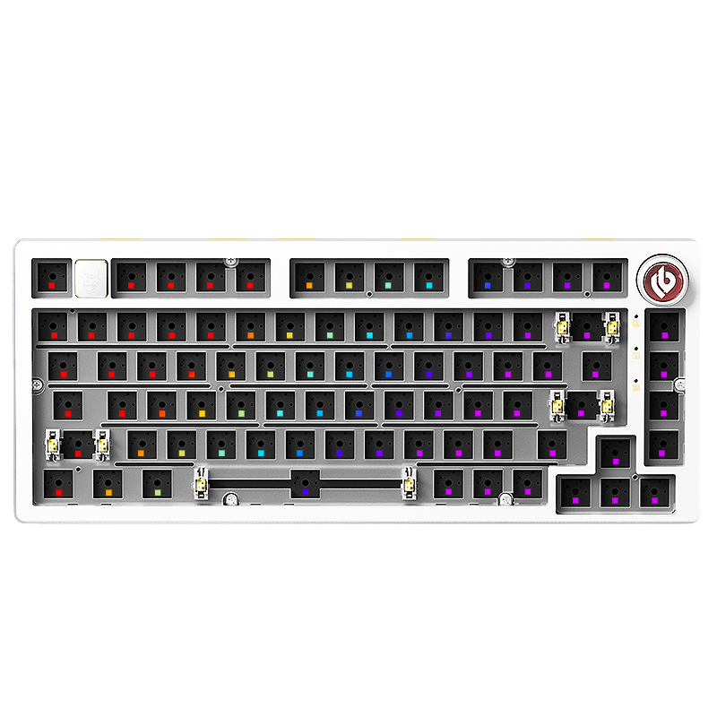 狼蛛LEOBOG Hi75客制化有线机械键盘铝坨坨Gasket结构75配列全键无冲热插拔电竞有线套件 [抹茶绿]RGB版