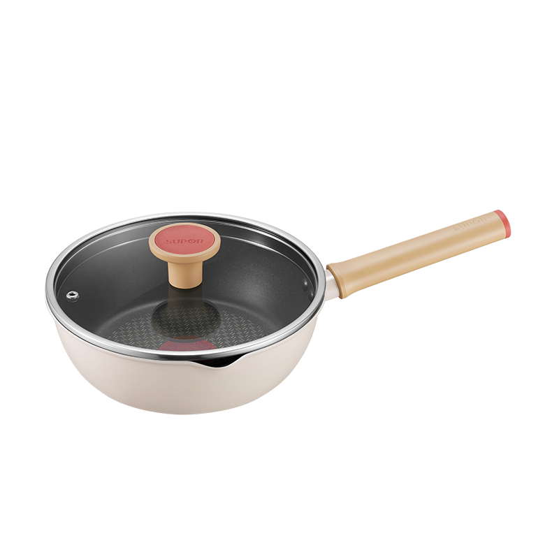 苏泊尔轻量火红点平底不粘锅深煎锅电磁炉适用 EJ22QLP02可可奶挞1-3人 22cm