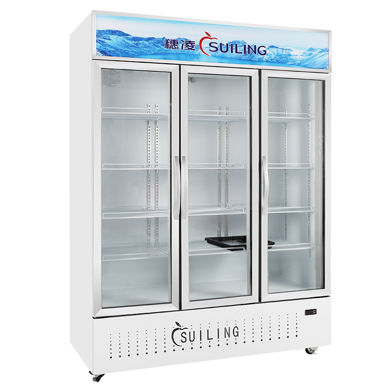 穗凌(SUILING)LG4-1300M3/W立式三门无霜风冷展示柜超市冰柜单温冷藏保鲜饮料冷柜