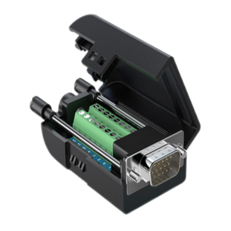 迈拓维矩(MT-VIKI) VG106 VGA免焊转接公头连接器 胶壳 3+6/3+9线芯通用款