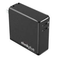 ThinkPlus联想口红电源适配器 双口135W氮化镓电源适配器Type-C 快充便携套装 笔记本电脑/手机/平板