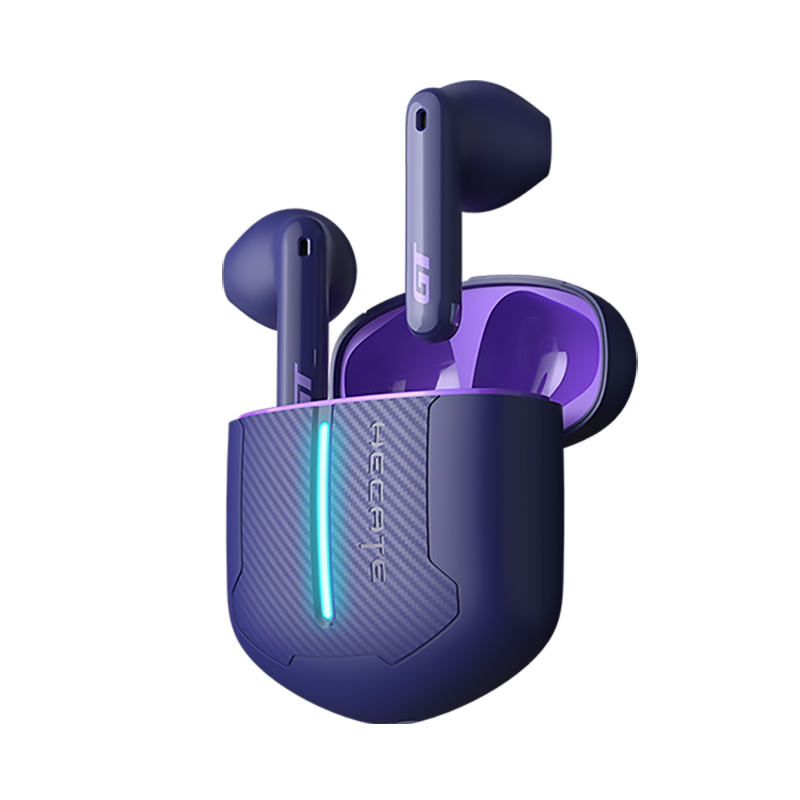 EDIFIER/漫步者 HECATE GT2S雷霆版2.4g无线游戏蓝牙耳机台式电脑ps5电竞吃鸡专用 蓝紫色