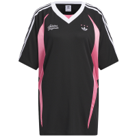 阿迪达斯adidas 三叶草女子宽松短袖V领T恤JD1132