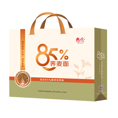 想念 85%脱苦荞麦面 礼盒装1.5kg 低脂脱苦荞麦工艺挂面杂粮粗粮面条