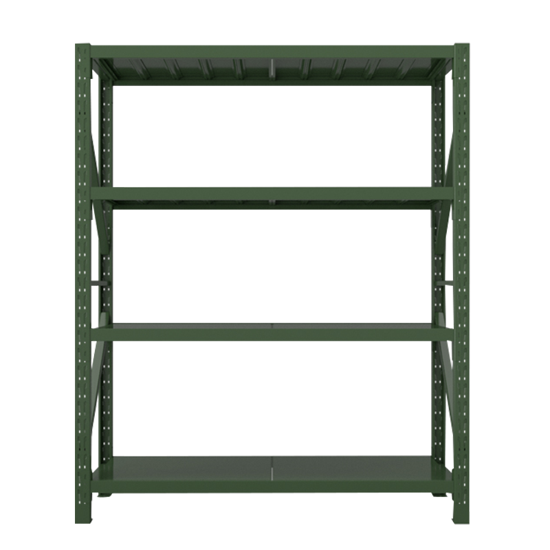 汉诺鑫威消防铁锹镐农具摆放架安保装备器材存放架绿色盾牌货架1.5米货架重型-主架