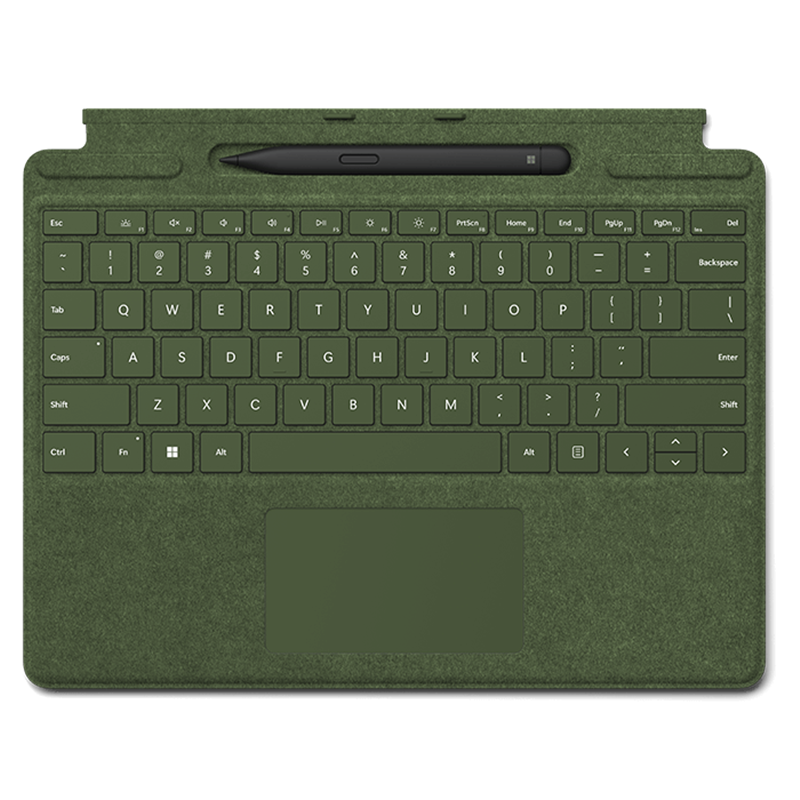 微软 Surface Pro森野绿专业键盘+超薄触控笔2 适用Pro11 /Pro10 /Pro 9 /Pro8 / X