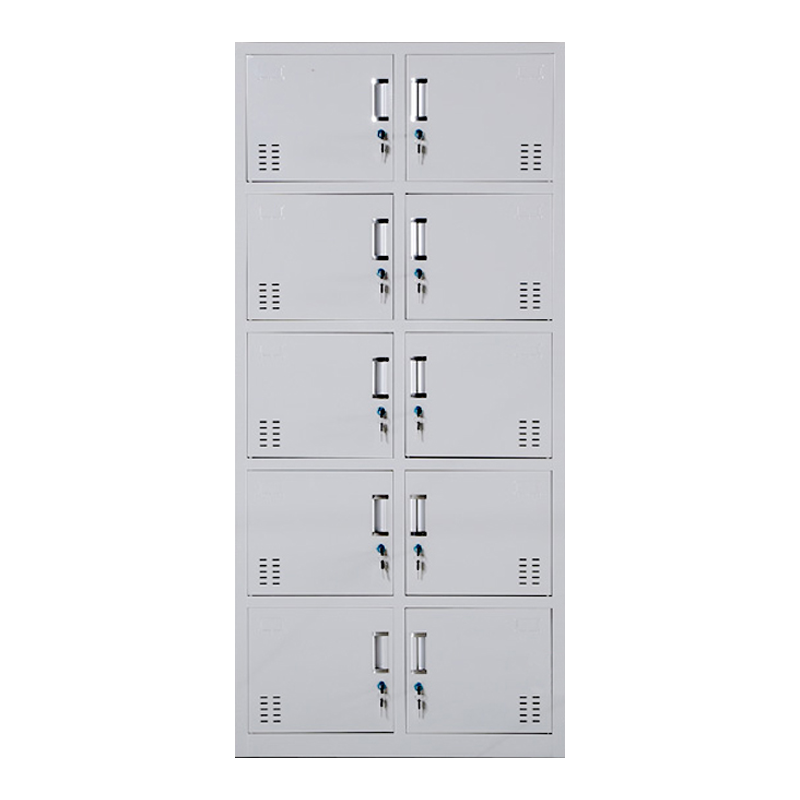 汉诺鑫威更衣柜员工铁皮柜健身房宿舍储物柜带锁存包柜收纳柜钢制十门更衣柜