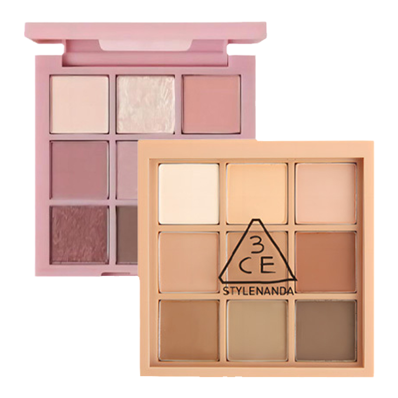 3CE九色眼影盘九宫格哑光大地色灰粉色新手橘棕盘