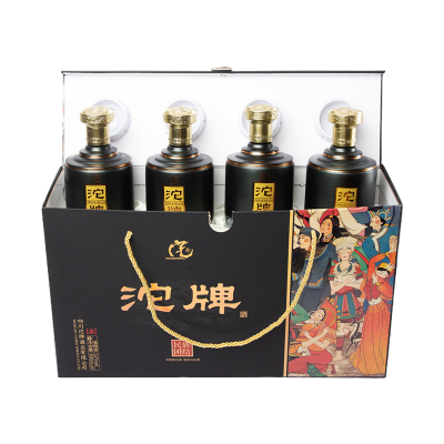 [新品]沱牌舍得酒 民族团结·亲 礼盒 浓香型纯粮白酒52度500ml*4瓶装