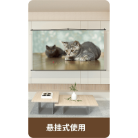 得力(deli)16∶9投影幕布壁挂幕支架幕家用高清卧室客厅投影仪_推荐⭐84寸可支架可壁挂16∶9软白编_其它材质