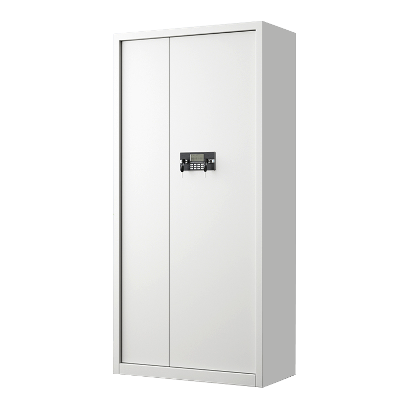 阿拉贡指纹电子保密柜钢制密码文件柜档案柜办公柜矮柜保密资料柜通门白色:电子密码锁