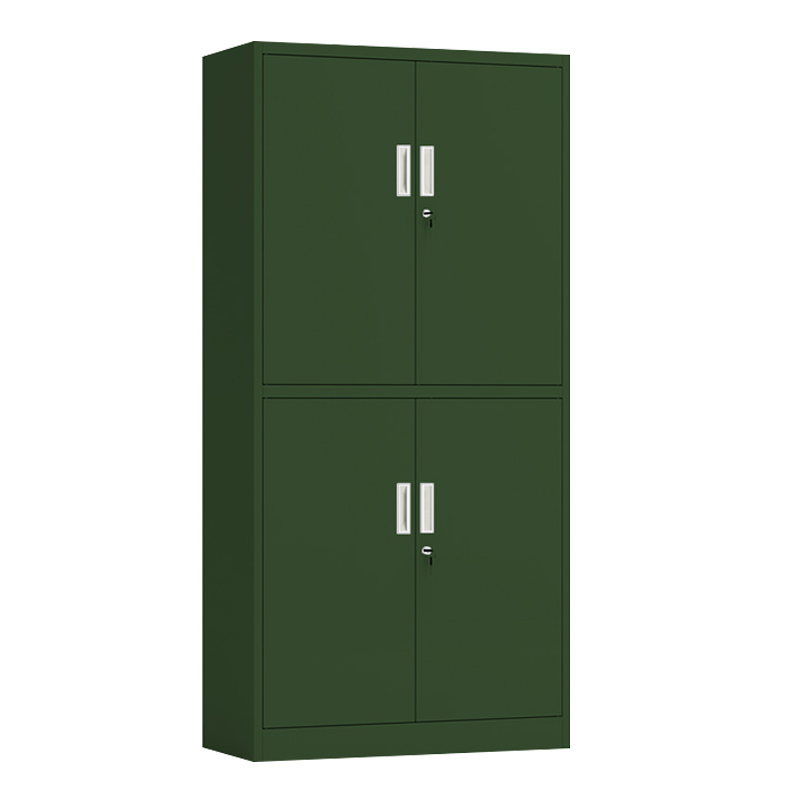 阿拉贡绿色铁皮文件柜办公室档案柜资料柜财务凭证柜钢制办公柜加厚双节柜