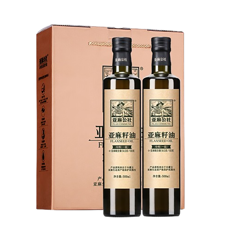 亚麻公社 500ml*2 亚麻籽油 (瓶)