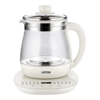 LOTOR浣熊养生壶家用多功能煮茶壶1.5L办公室花茶烧水壶智能保温煮茶器电茶壶恒温煮水壶玻璃热水壶 米白滤筒款